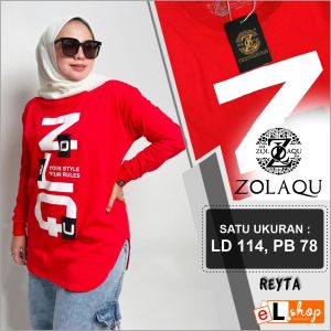 KAOS ZOLAQU TERBARU 2024 Baju Wanita Model Kekinian Atasan Jumbo Semi Tunik Official Store Resmi