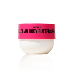Nutrius Brazilian Body Butter Cream Berry Bliss Hydrating Body Butter for Dry Skin with Shea Butter and Plant Squalane Deep Moisturizing Body Cream for Soft Smooth Skin 6.76 oz