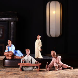 TƯỢNG LÝ BẠCH - Tượng Khổng Minh - Bộ Tượng Cầm Kỳ Thi Họa - Tượng Đọc Sách Đánh Đàn Ông Lão Chơi Cờ