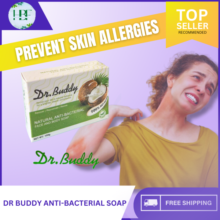 1 Bar of DR. BUDDY SOAP AntiBacterial Soap Original Authentic Good For Skin Problem