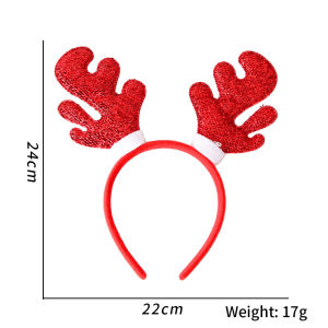 Christmas Party Headband Hairpin Deer Horn Snowflake Party Decoration Childrens Hairpin Cosplay