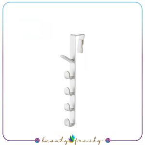 BF-C959 Gantungan Pintu Lemari Baju Topi Tas 5 Hook Tanpa Paku / Hanger Gantungan Baju Hanger