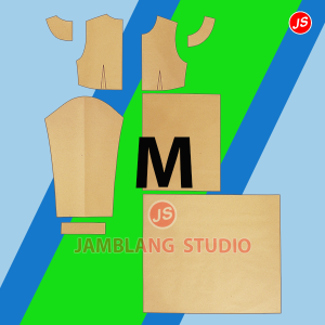 Pola Instan Gamis Rok 2 Susun Dewasa [ bukan pakaian ] [ Pola Baju Jamblang Studio ]