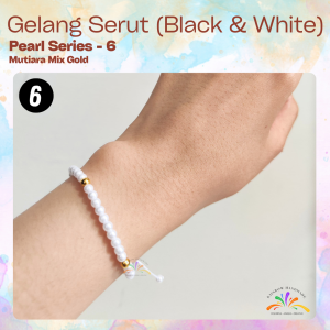 Gelang Serut Handmade / Gelang Serut Black White Pearl / Gelang Handmade / Gelang Pearl / Gelang Manik / Gelang Kekinian / Gelang Mutiara / Gelang / Gelang Wanita / Gelang Pria / Gelang Dewasa / Gelang Anak
