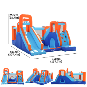 🔥READY STOCK🔥 AirMyFun Inflatable Castle Outdoor Kids Water Slide Playground Inflatable Slide