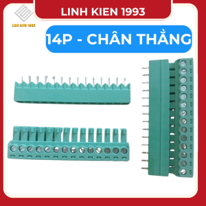 [ SET 2 CAI ] Cầu đấu điện 15EDG 3.81 14 chân thẳng – Khối terminal block PCB