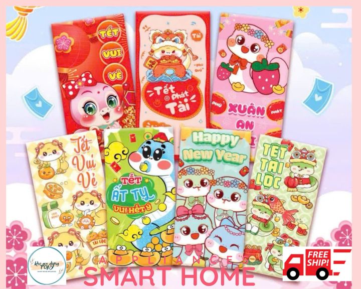 [GIÁ SỈ] Combo 100 Bao Lì Xì 2025 Bao Lixi Tết Giá Sỉ Độc Lạ Màu Đỏ Đẹp ...