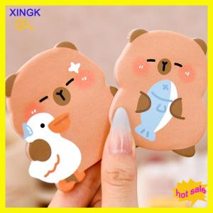 XINGK กระดาษโน๊ตติดกาวคุณภาพสูงใช้ซ้ำได้ กระดาษโน้ตการ์ตูนสำหรับนักเรียนขนาด60แผ่น