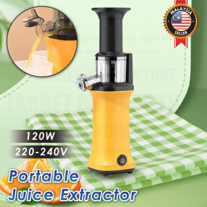 Portable Electric Juice Extractor Cold Press Juicer Machine Fruits Squeezer 120W / Pemerah Jus Elektrik