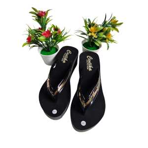 Sandal Jepit Wedges Wanita 5 cm New Trend Kekinian