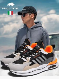 Stylish and Comfortable Mens Board Shoes with Thick Sole and Mesh Upper