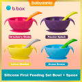 Bbox Silicone First Feeding Set Bowl + Spoon – Lemon Sherbet. 