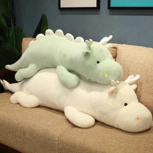 Large Animals Plush White Dragon Kawaii 70-140cm Stuffed Soft Dinosaur Plush Toy Birthday Present For Kids Home Decoration2026