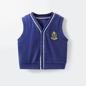 เสื้อกั๊กเด็ก 100% ผ้าฝ้าย แฟชั่นสวมใส่สบาย ปลอดภัยดีต่อสุขภาพ สำหรับฤดูใบไม้ร่วงและฤดูหนาว