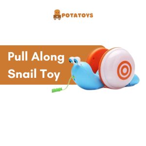 POTATOYS Mainan Tarik Siput Berjalan Goyang Musik Dan Lampu Mainan Hewan Tarik