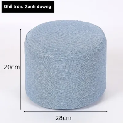 NES Ghế đẩu thấp thấp đa năng Ghế Đôn Sofa Ghế Gác chắc chắn ( mặt Tròn cao 20cm )