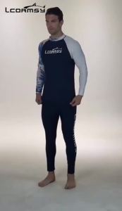 FE Korean New LCDRMSY Diving Suit Mens Quick-Drying Swimming Sun Protection Clothing Split Long Sleeve Dive Skin Swimsuit Snorkeling Suit