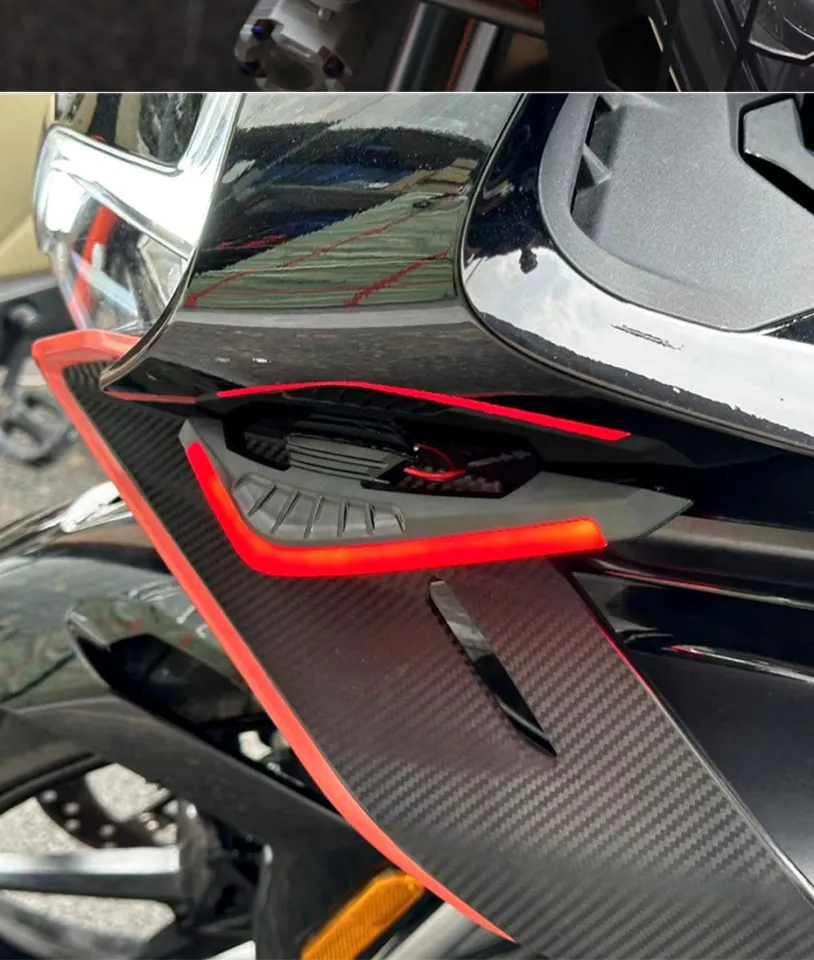 Universal Motorcycle Winglet, Motorcycle Wind Wing, Aerodynamic Wing Kit Stylish Aerodynamic Wing Spoiler For Electric Bikes And Motorcycles (Fluorescent Green