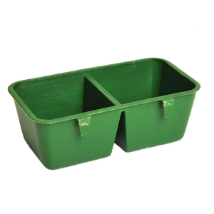 Bird Feeder Conjoined 2-Cup Design Drinking Water Cups for Chickens Quails Plastic Hanging Bowls with Hooks