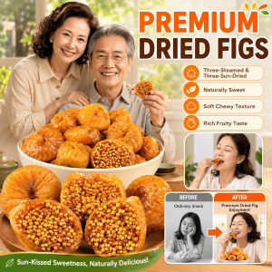 Anti-Cancer & Uric Acid Lowering Triple-Steamed And Sun-Dried Figs Sugar-Free Low Fat Natural Sweet Snack Sun-Dried Dry Fruits
