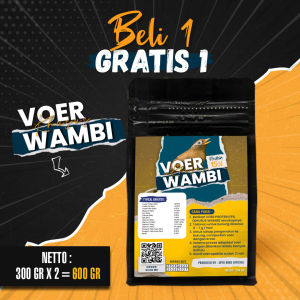 BELI 1 GRATIS 1 | VOER BURUNG WAMBIE | VOER HARIAN | VOER NUTRISI KOMPLIT | VOER HARIAN KHUSUS WAMBIE PROTEIN  15%  300GR