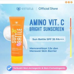 Emina Sun Battle Bright Glow SPF 35 PA+++ - Sunscreen Serum Amino Vitamin C