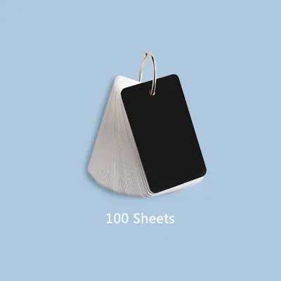[SG] Flash Blank Card 100pcs Note Index Card Blank Korean Portable Buckle Binder Notes DIY Stationery Flash Cards