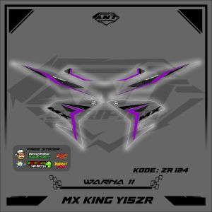 Striping Stiker Motor Mx King Stiker Semifull List Vaiasi Stiker UV Transparan motif Simpel ZR124
