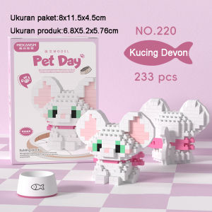 Mainan Blocks Brick kitten Puppy DIY Puzzle Block Toy Dog & Cat Mini Block Balok Susun Kucing Anjing Hadiah
