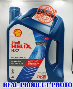 S2U Engine Oil Shell Helix HX7 5W-30 SN PLUS SN Semi Synthetic 4Liter Toyota Honda Nissan Proton Minyak Hitam Kereta