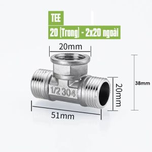 Van nước 4 cổng xả đóng mở riêng biệt Chất liệu Inox 304 chia 4 trên dưới ren ngoài 20mm 21mm Minh House