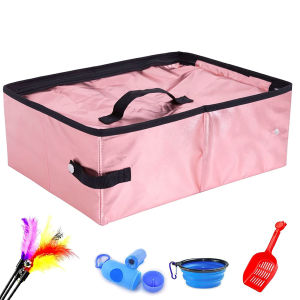 Edenpetz Hộp Vệ Sinh Cho Mèo Di Động Có Nắp Đậy Nhà Vệ Sinh Đơn Giản Du Lịch Thú Cưng Ngoài Trời Kích Thước Lớn Chống Nước Có Thể Gập Lại