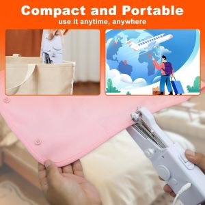 ✨18020706-Handheld Sewing Machine/Portable Sewing Equipment/Compact Mini Sewing Machine Lightweight/Manual & Electric/Low Noise/Automatic Positioning/No Need To Remove Clothes-X18020706-Handheld Sewing Machine-YHA