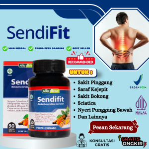 SendiFit Untuk Sakit Pinggang Saraf Kejepit Sakit Bokong Menjalar Ke Kaki Sciatica Nyeri Punggung Pegal Linu Kaki Kesemutan Kebas Nyeri Otot & Sendi Ampuh untuk Membantu Meredakan dengan Efektivitas yang Tidak Sama pada Semua Orang