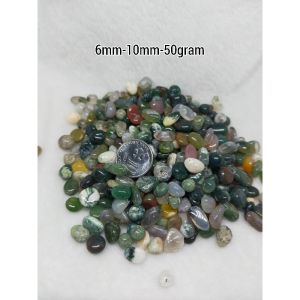 A Grade Pebble Type Moss Agate Purify Gravel Stone/高品质鹅卵形水草玛瑙净化消磁石