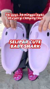 EVA/Rubber Shark Slipper Selipar Dewasa Adult Shark Slipper Sandal Indoor and Outdoor Non Slip Slippers