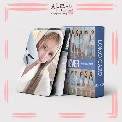 55pcs BabyMonster《FOREVER》Blue Lobby Group LOMO Cards Set Collection Kpop Ruka Pharita Asa Rami Rora Chiquita Ahyeon Photocard