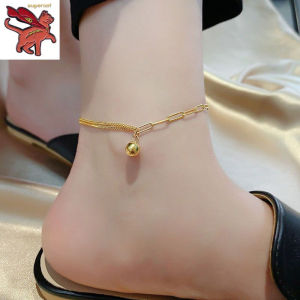 anklet 916 gold Small gold ball anklets for women 2023 new personality fashion jewellery
