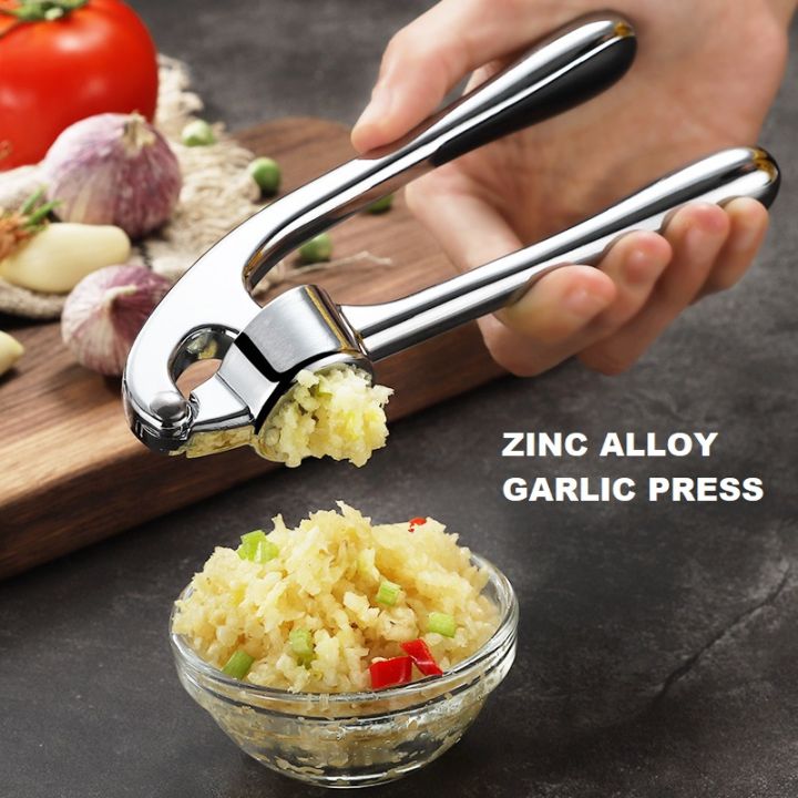 Zinc Alloy Garlic Presser Garlic Press Stainless Garlic Mincer Ginger Crusher Peeler Squeezer