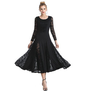 《302》Modern dance skirt new national standard dance long skirt ballroom dance large swing dress waltz dance clothes