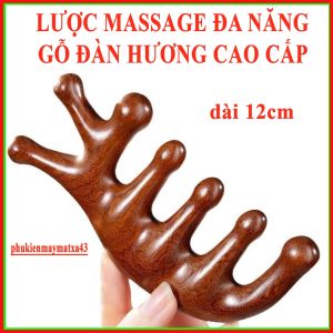 Lược mɑssage Đầu Đa Năng - Gỗ Đàn Hương Cao Cấp - dài 12cm x 55cm dùng cùng Tinh dầu Ngải cứu 10ml