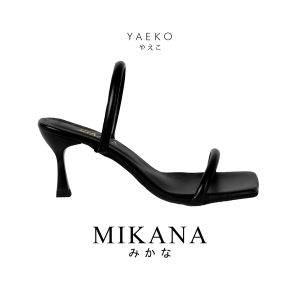 Mikana Yaeko Strappy Heel Slide Sandals for women shoes 3 inches heels stiletto with strap square toe slip on