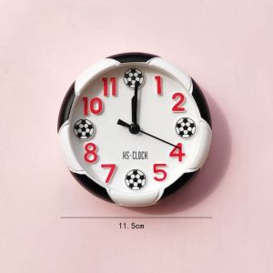 COUPLECOL Basketball Football Shaped Clock 3D Creative Digital Clock Battery Powered Cartoon Alarm Clock Bedroom