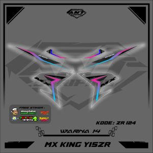 Striping Stiker Motor Mx King Stiker Semifull List Vaiasi Stiker UV Transparan motif Simpel ZR124