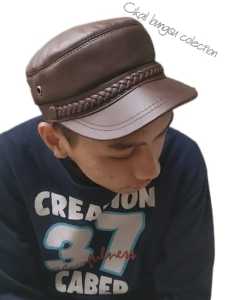 promo topi nahkoda / polis kulit domba aslii (banyak varian warna) COD