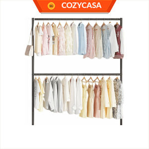 【COZYCASA】Double Layer Clothes Drying Rack/Heavy Duty Stainless Steel With Wheel/Indoor Outdoor Laundry Stand