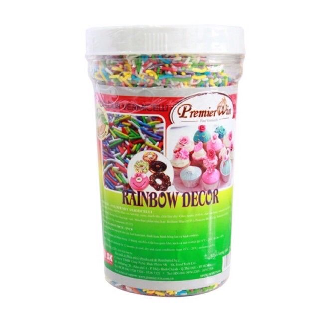 Kẹo cốm Rainbow 500gr / Cốm trang trí