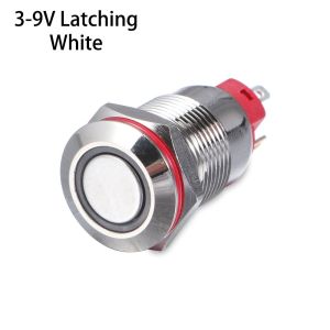 MINIFELE 262 Red Blue Green Yellow White Push 3V 5V 9V 12V 24V 110V 220V Momentary/Latching 12mm Metal Button Switch LED