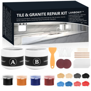 Tile and Fiberglass Tub Repair Kit LANBOKIT Marble and Granite Repair Kit Porcelain Repair Kit for Sink & Toilet Epoxy and Quartz Countertop Repair Kit for Cracks Chips Scratches Holes Dents