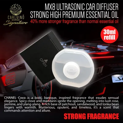 MX8 CAR DIFFUSER 30ML STRONG FRAGRANCE ESSENTIAL OIL REFILL (PREMIUM)